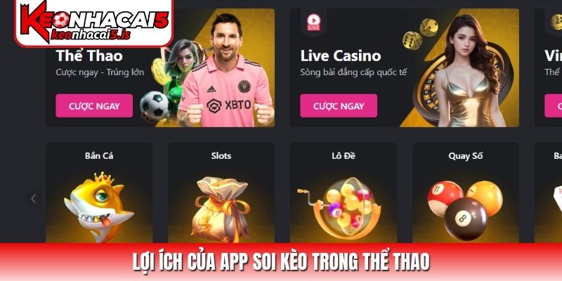 Lợi ích của app soi kèo trong thể thao